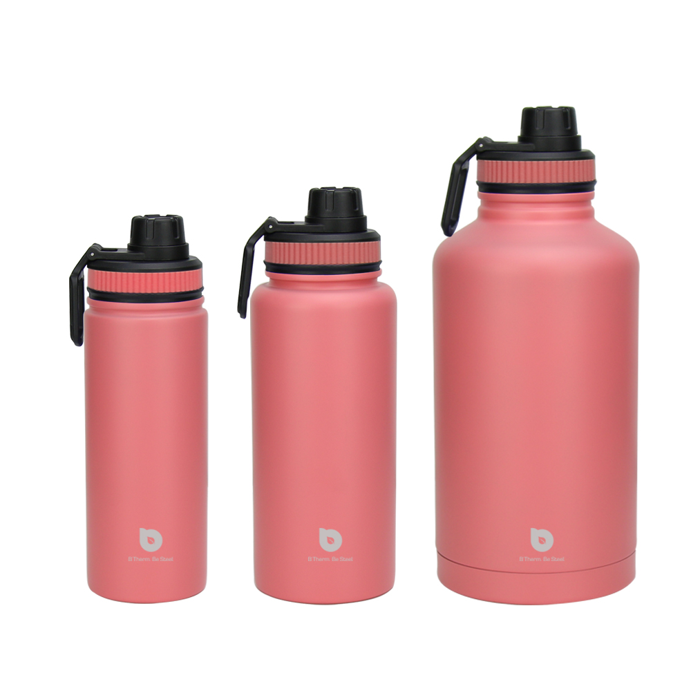 AAAAA Stainless Steel Vacuum Insulated Sport Water Bottle 17 oz 32 oz 64 oz Pink