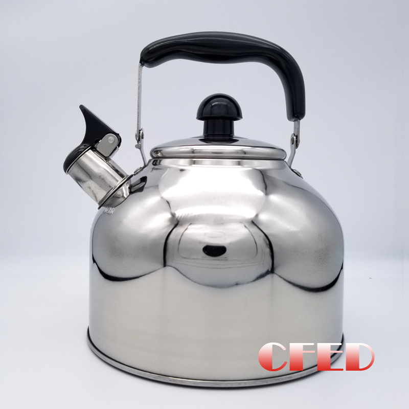 Stainless Steel Whistling Kettle(4.5L, Tea Strainer Option )