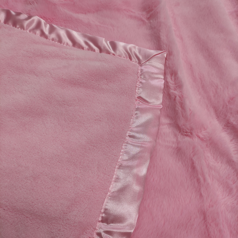 Infant blanket faux rabbit fur baby blanket
