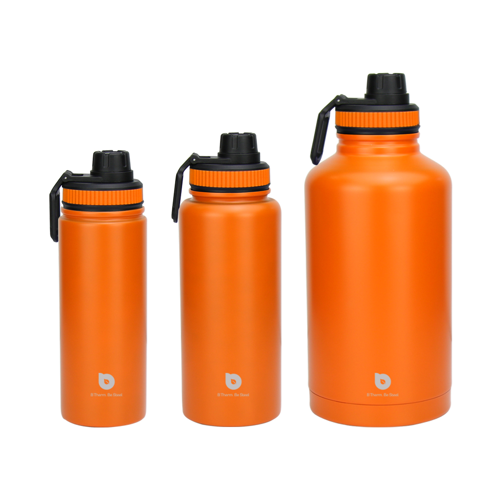 AAAAA Stainless Steel Vacuum Insulated Sport Water Bottle 17 oz 32 oz 64 oz Orange