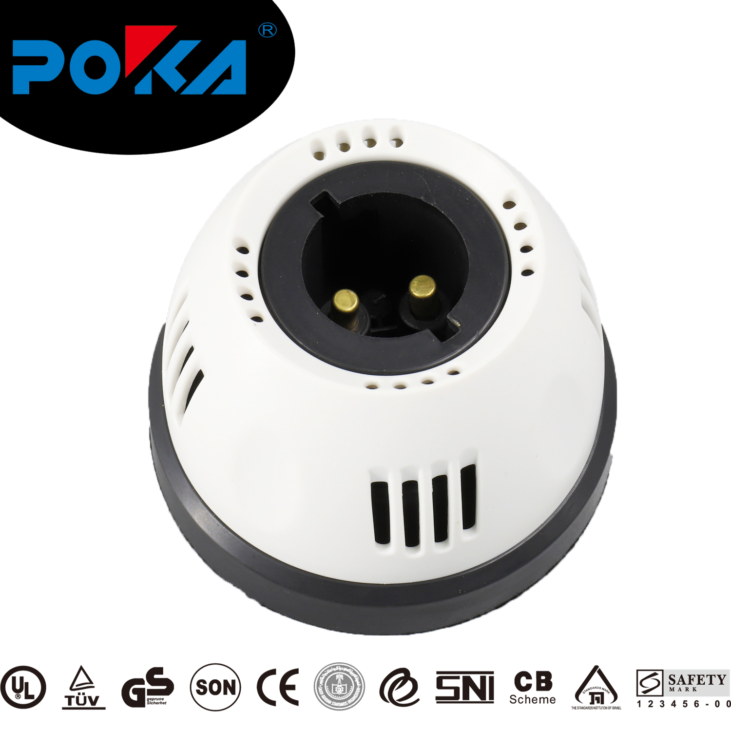 B22 lampholder with heat dissipation window