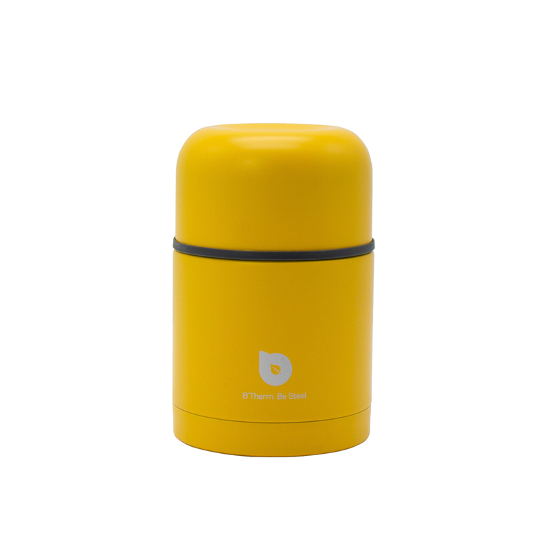 Stainless Steel Wide Mouth Food Jar Thermos Vacuum Food Flask insulated lunch box 500-1200 ml Yellow