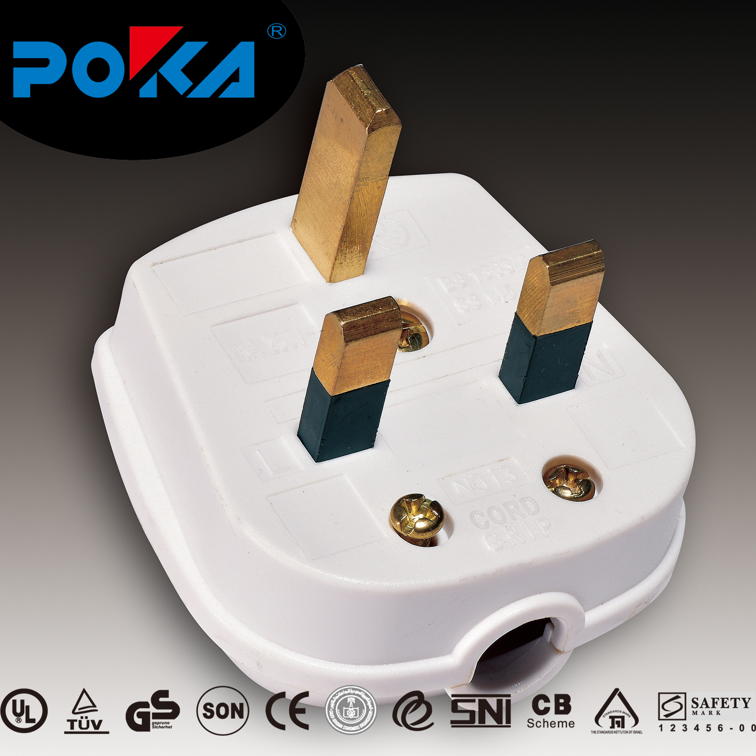 13A fused antiskid and safety power plug