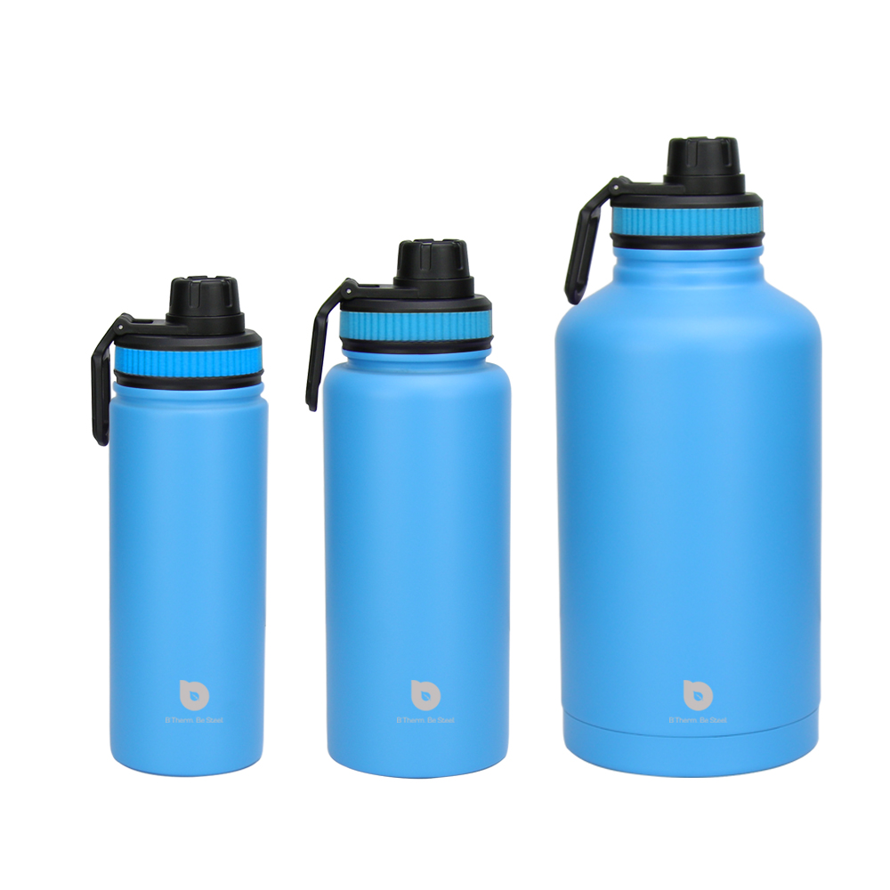 AAAAA Stainless Steel Vacuum Insulated Sport Water Bottle 17 oz 32 oz 64 oz Blue