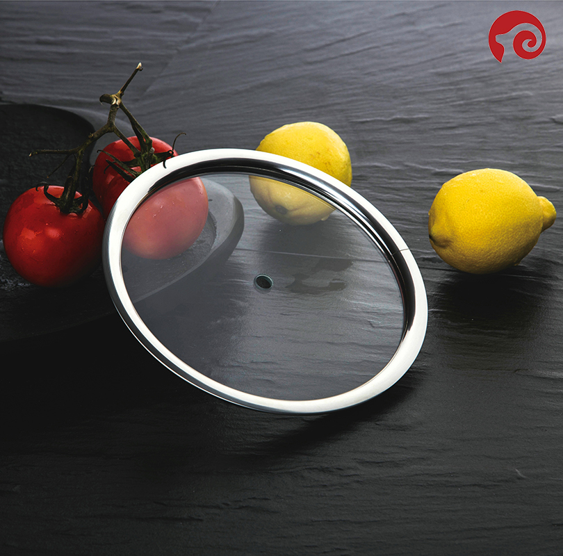 Tempered glass lid with wide rim glass pot cover glass lid factory for cookware set