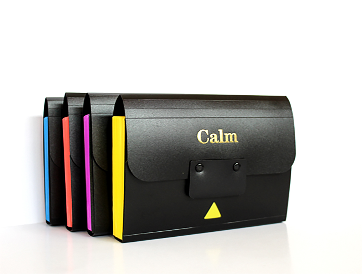 A6 Tri-fold 3-side Expanding File 13 Pockets Metal Snap Closure Passed European Reech and US California 65 composition
