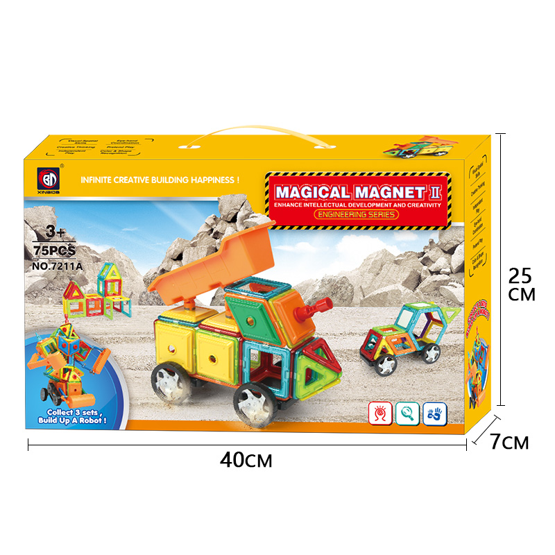 Magnetic Magnet II 75 pcs-Factory wholesale education toys mag wisdom with EN71/7P