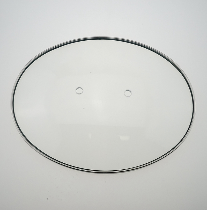 Oval shape glass lid