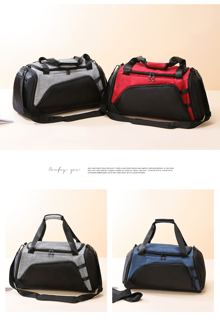 #06yLarge hand-held luggage bag Men's travelling bag waterproof sports and fitness bag short-distance business trip travel bag