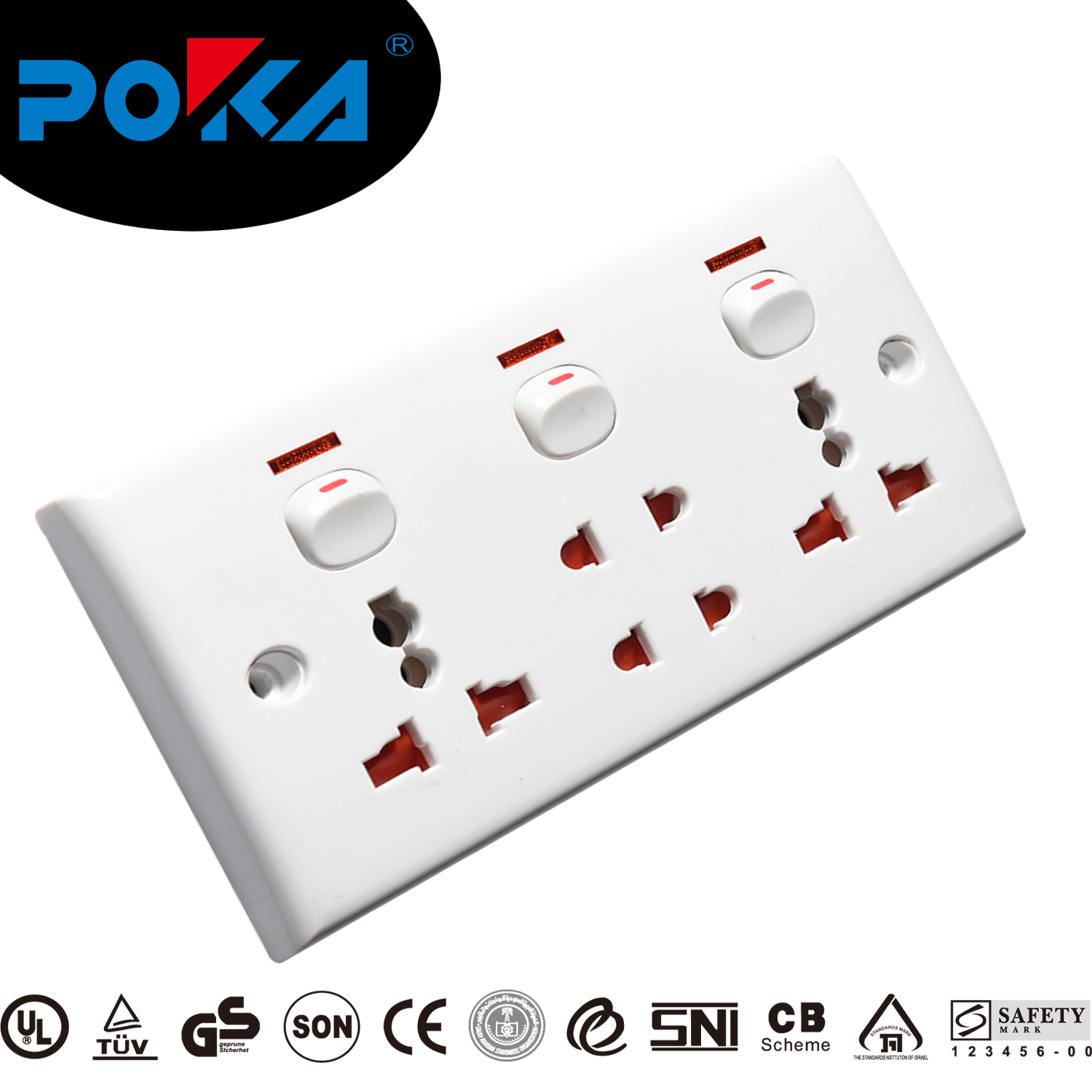 4 way Universal Multi wall switch socket