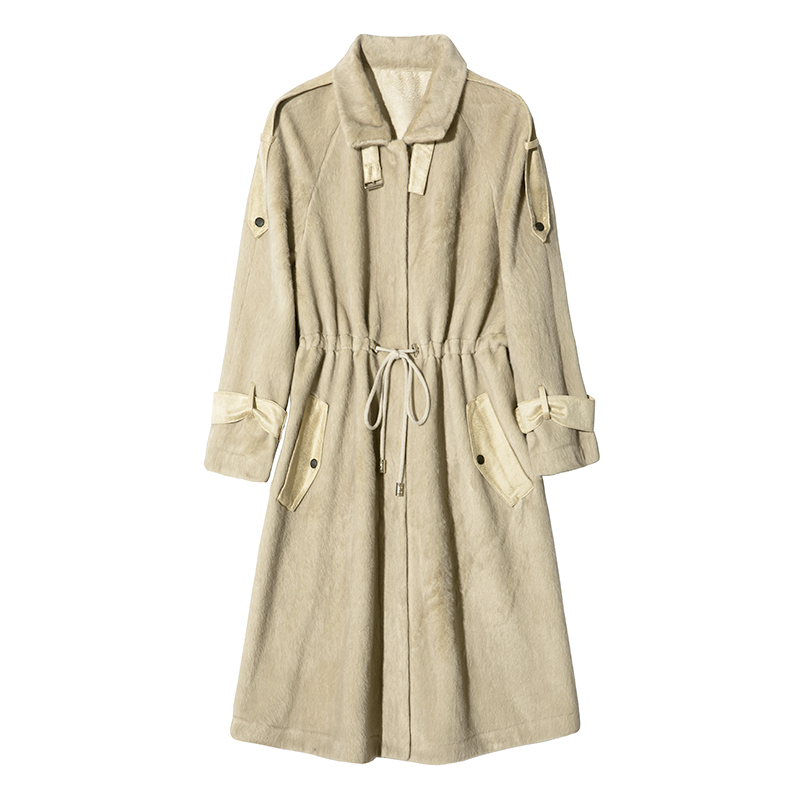 Women's long knitted cardigan