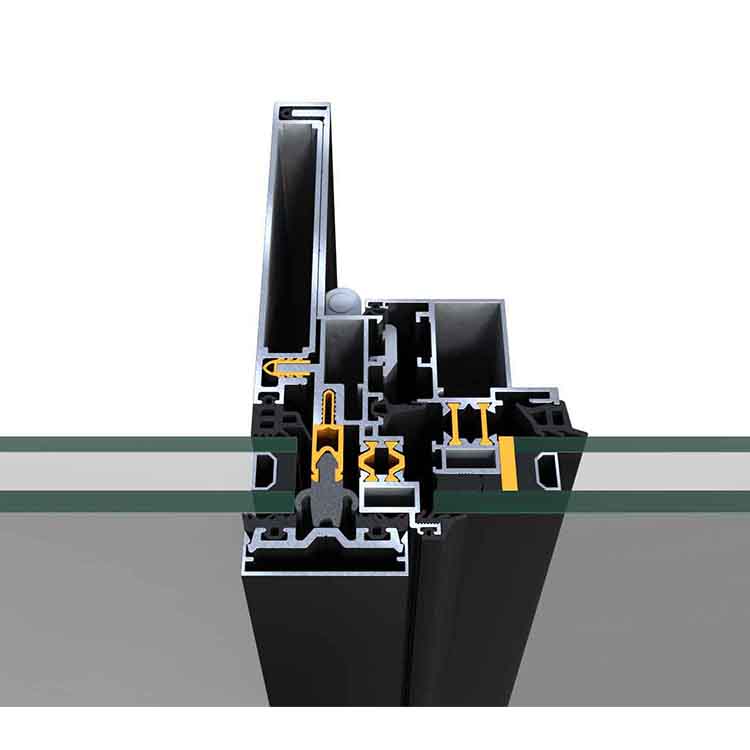 SY Customized aluminum extruded profile for curtain wall curtain blinds with anodizing