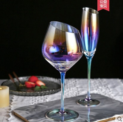 Crystal glass goblet