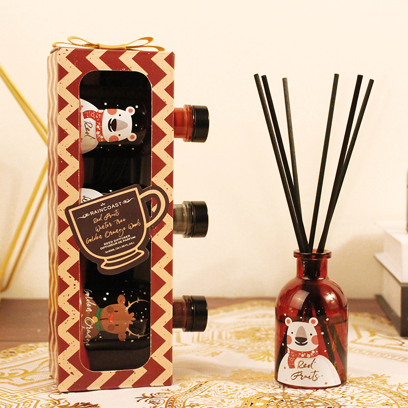RAINCOAST 2021 Christmas Gift Set (3*40ML Reed Diffuser) for Home Fragrance and Home Decoration 21103#
