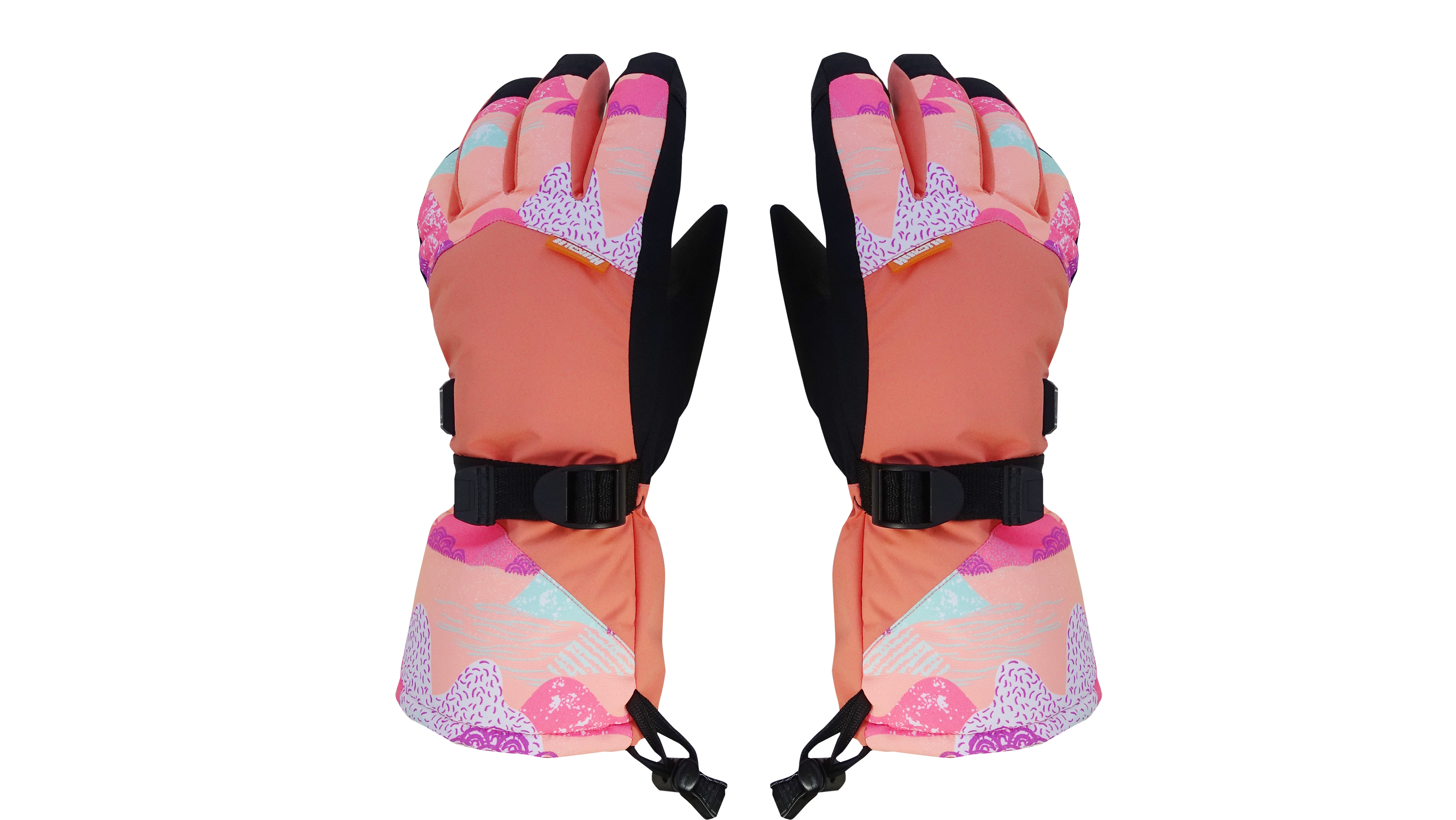 female battery thermal ski gloves with heat system