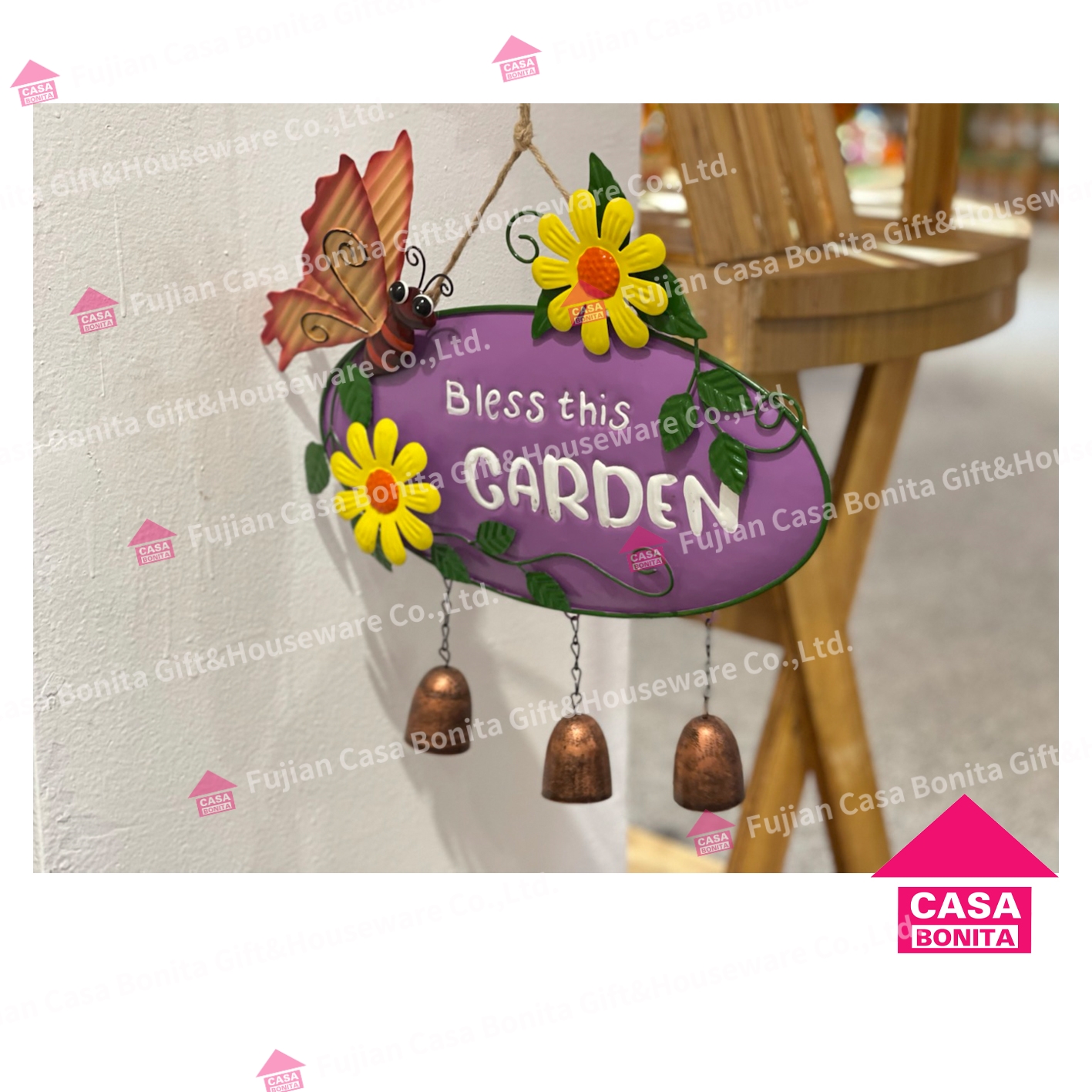 Iron wind chimes hanging tag
