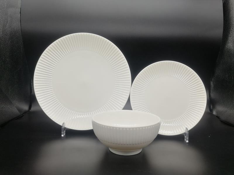 First quality embossed new bone china