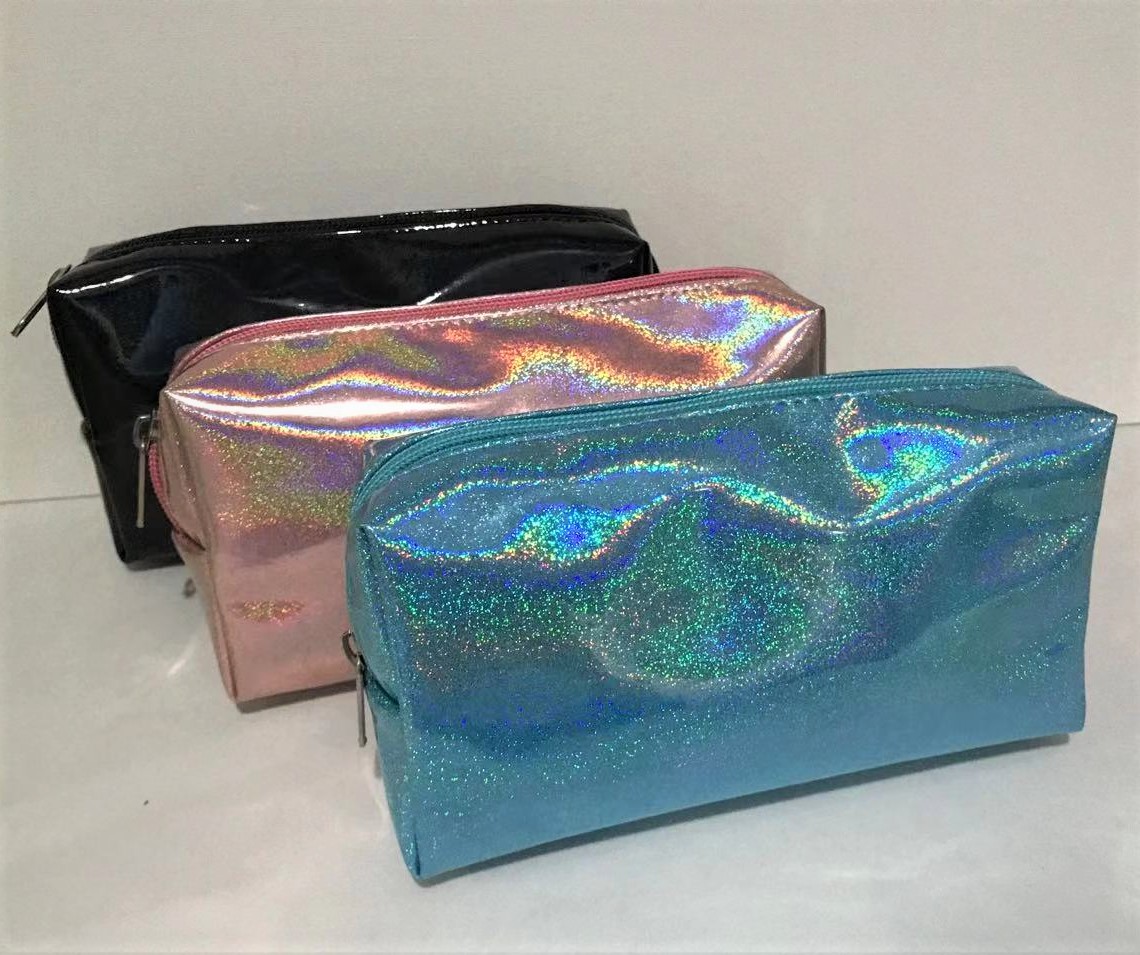 glitter effect pvc pencil bag /cosmetic bag
