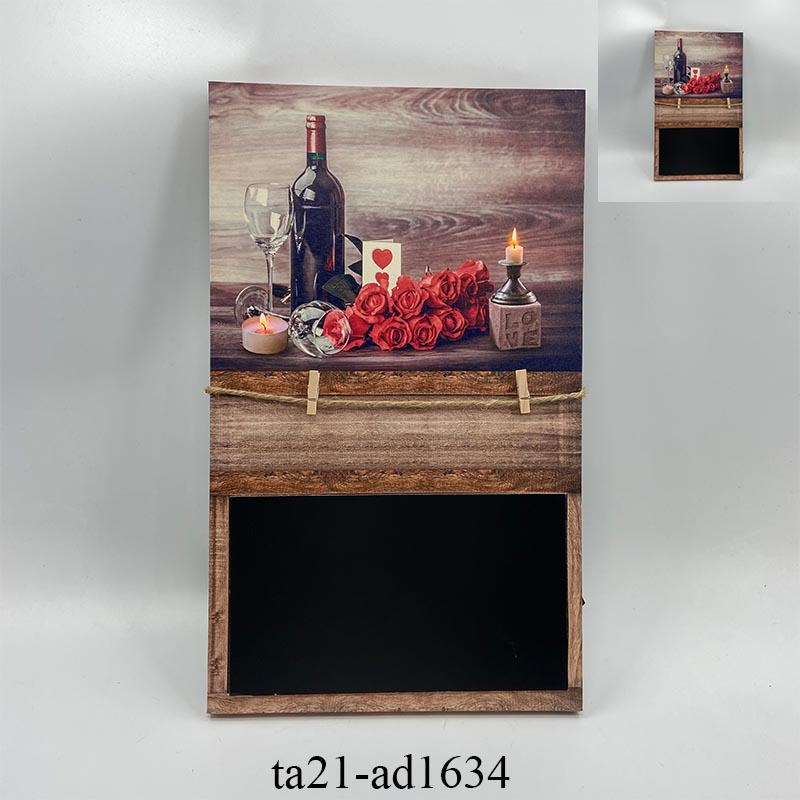 LED canvas painting with blackboard