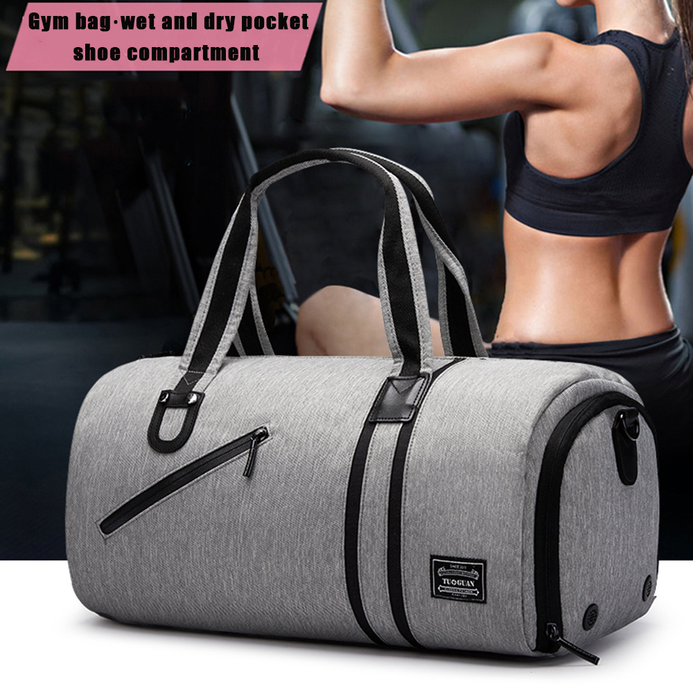 08y#Fitness bag custom printed logo gym sports bag men large capacity portable traveling bag luggage bag