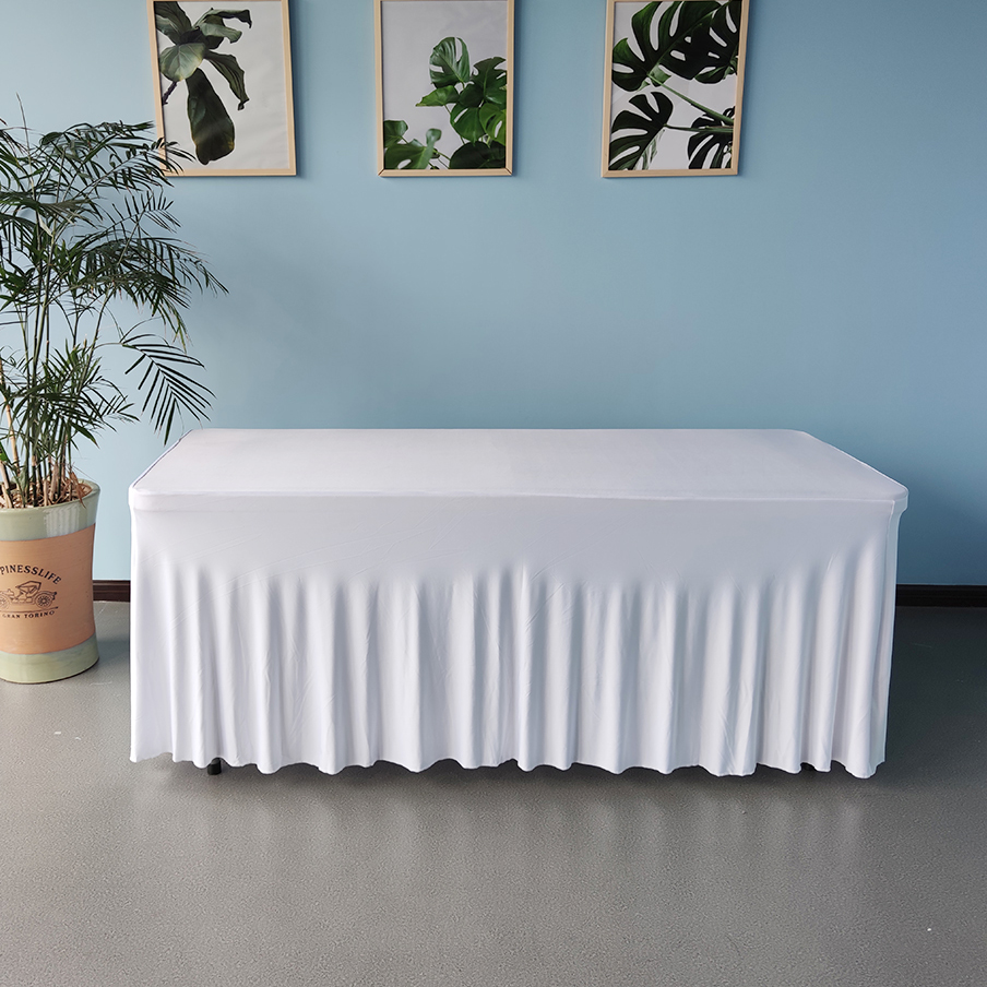 Elastic Stretch Table Cover Outdoor Wedding Spandex Table Skirt