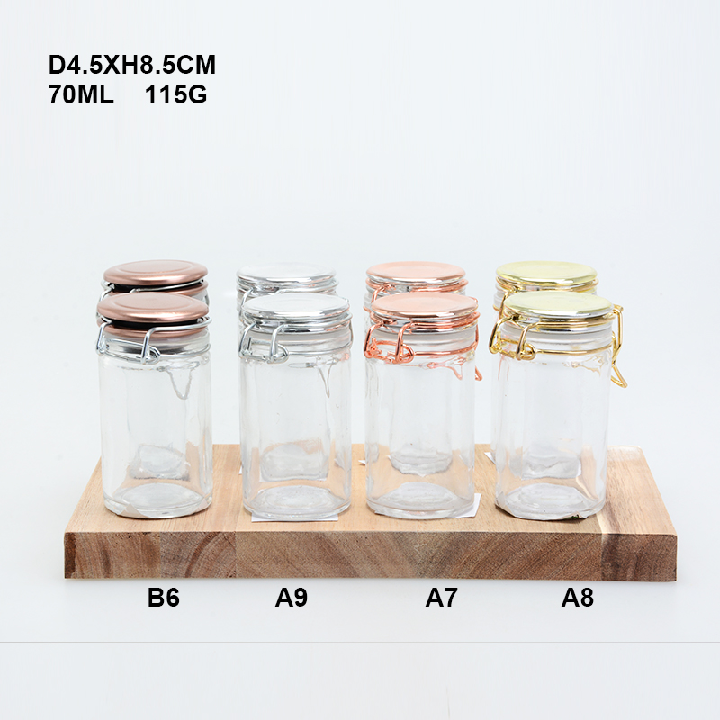 Glass Spice Jars Bottles with Airtight Lids and Leak Proof Rubber Gasket/Small Glass Kitchen Seasoning Storage Containers
