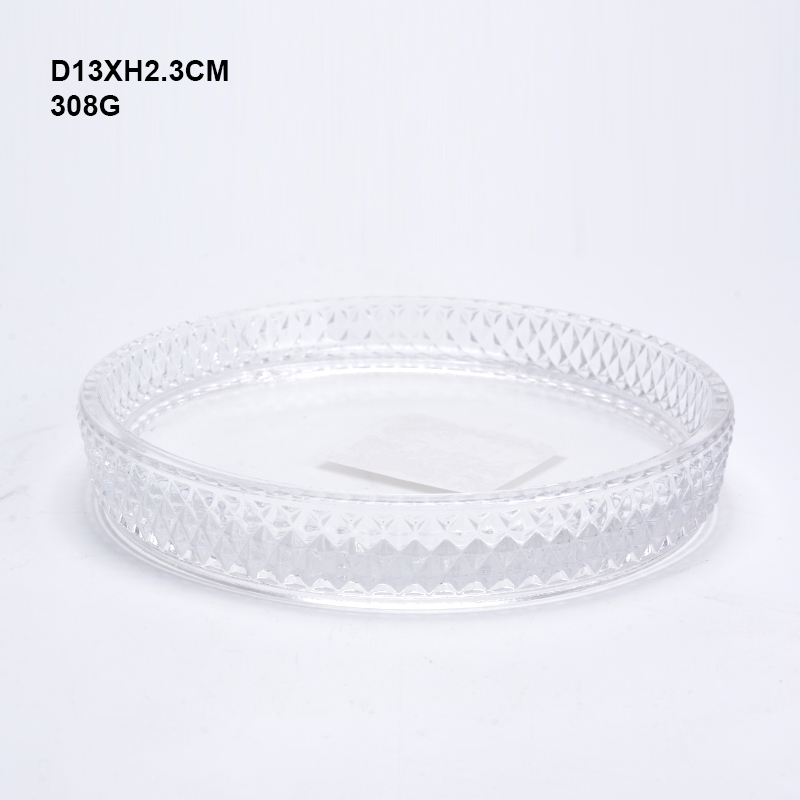 #Hot sale clear glass soap plate