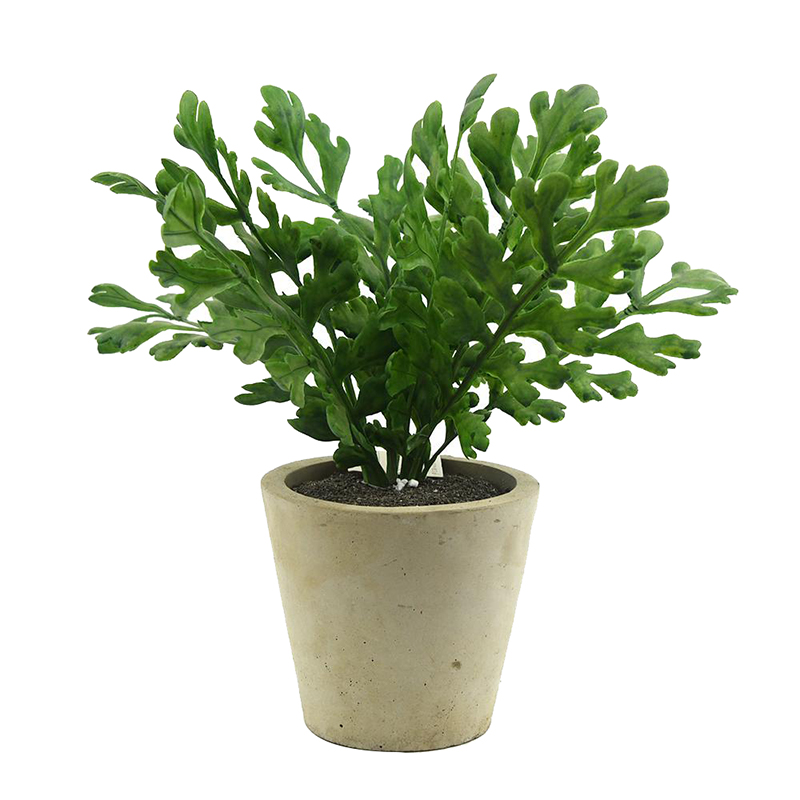 Ceramic pot with GRS recycled artificial flower