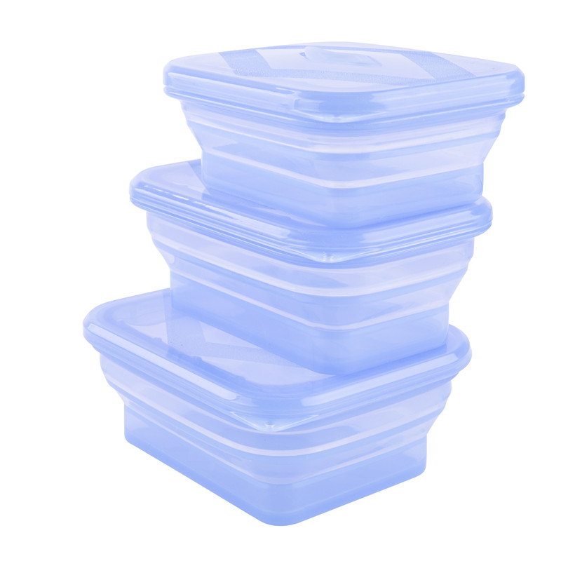 SV017,SV018,SV019 Silicone foldable lunch box