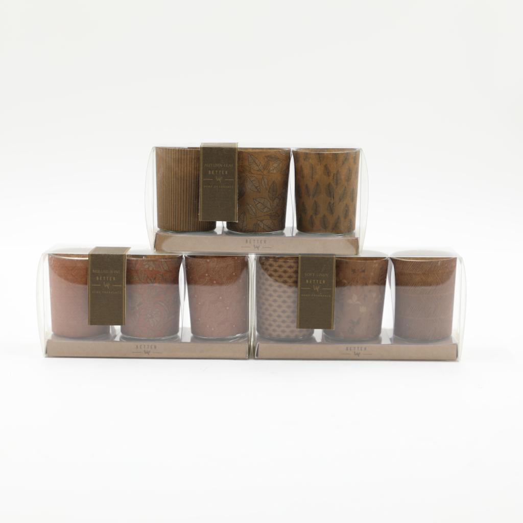 Paper Wrapped Scented Glass Candle