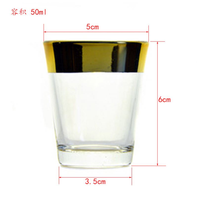 China factory measuring collapsible wedding ring shot glass with good quality
