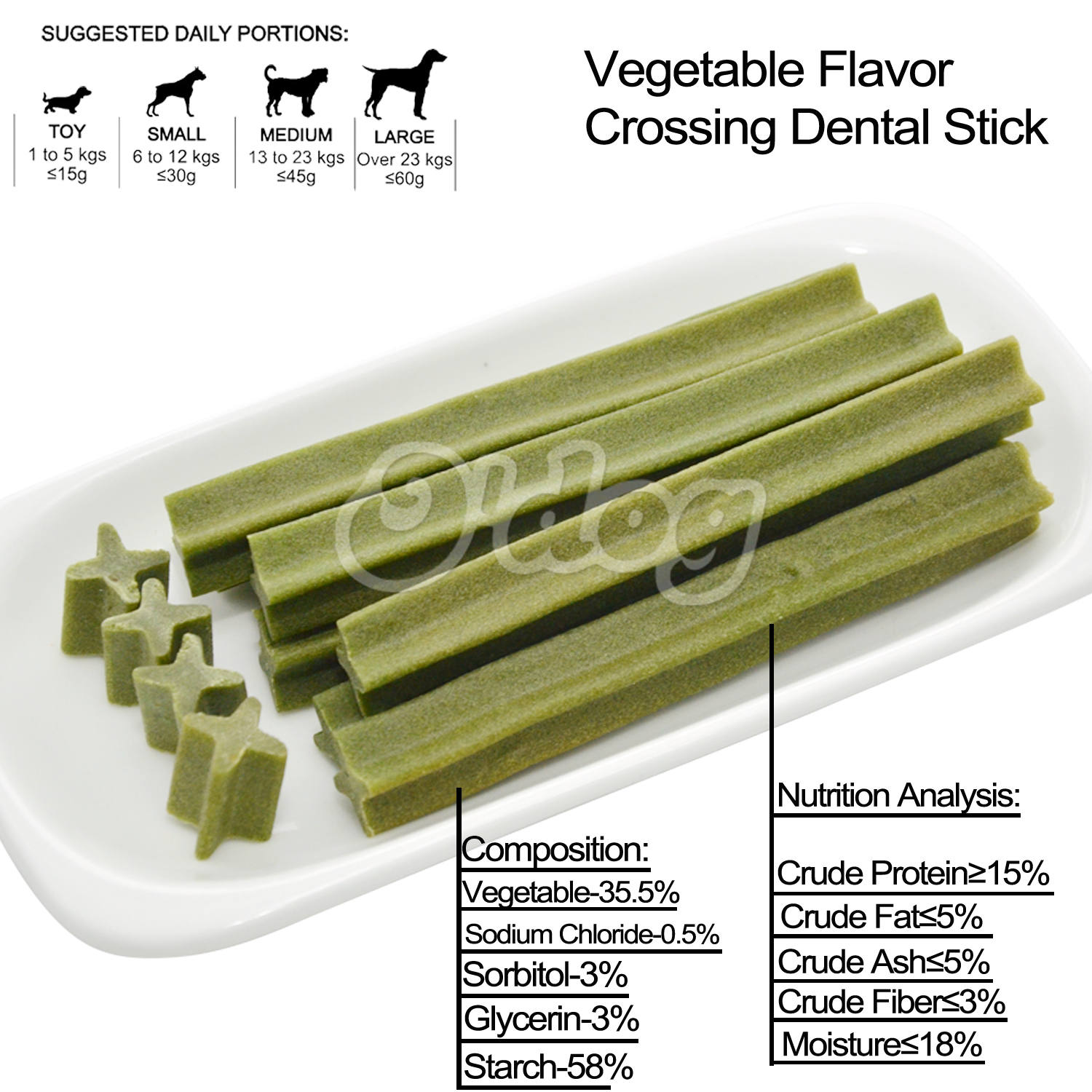 Vegetable Flavor Dental Stick