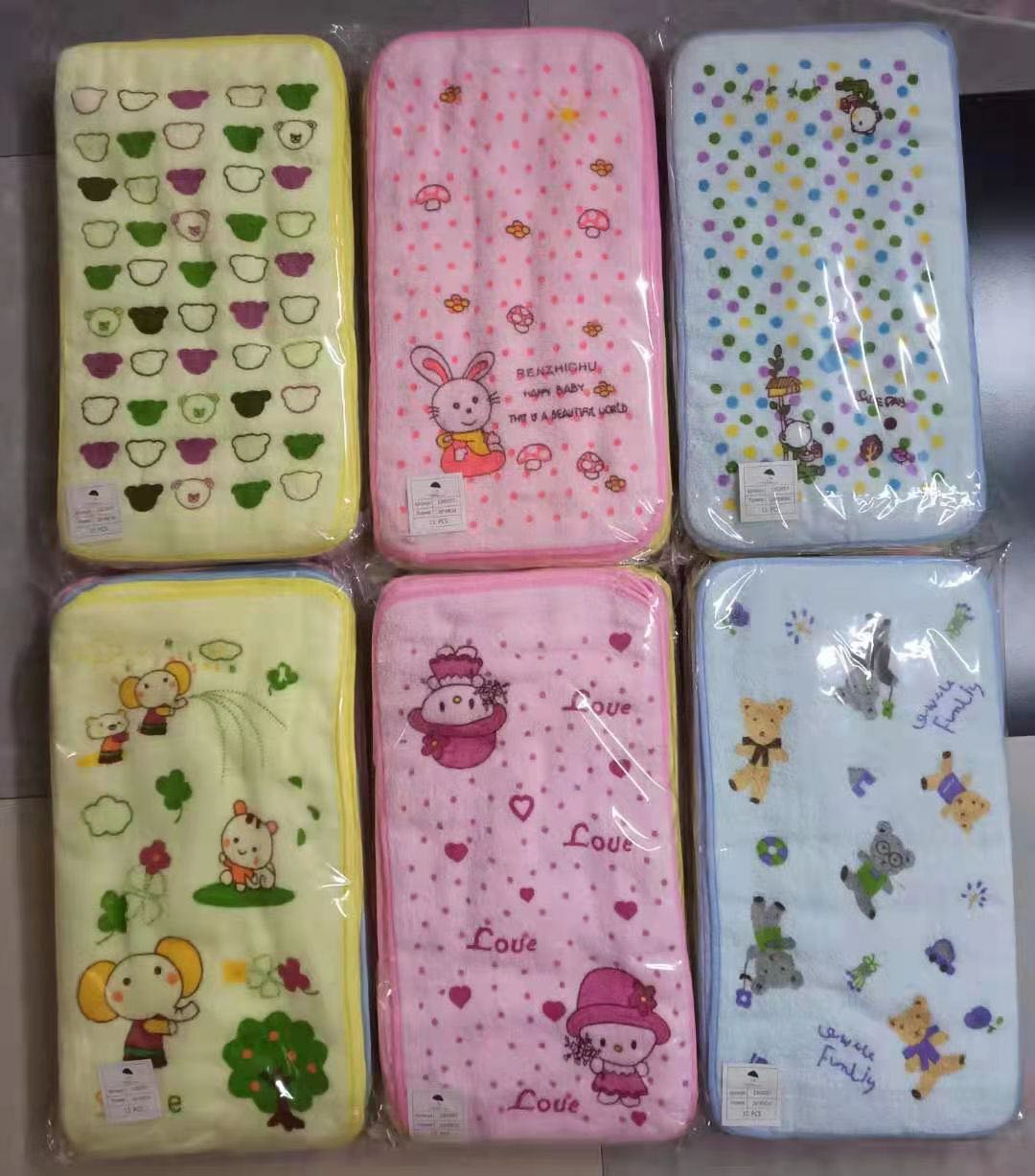 100% cotton printed towels
