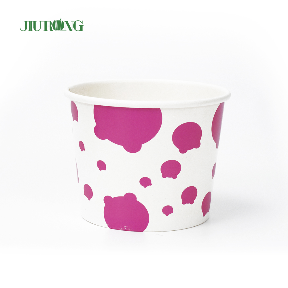Biodegradable Disposable Paper Ice Cream Cup Customized
