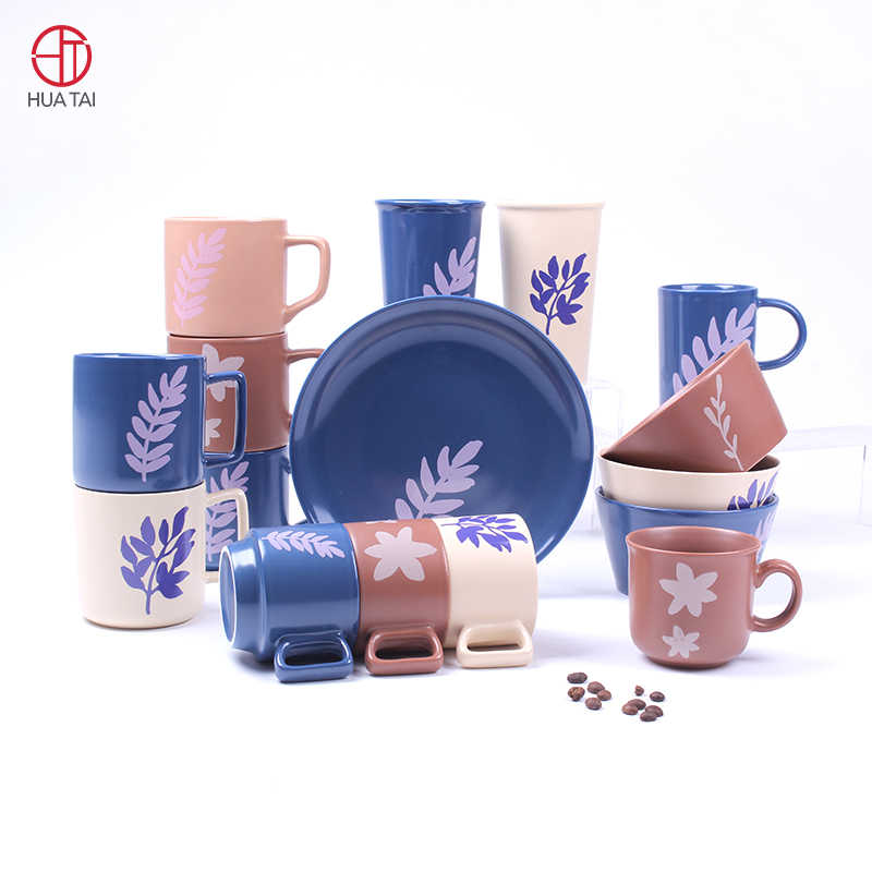 China factory custom wholesale high quality ceramic coffee cup kit