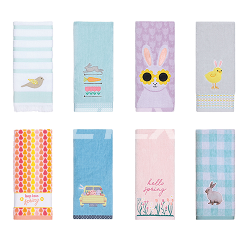 100% cotton Spring embroidery Hand towel