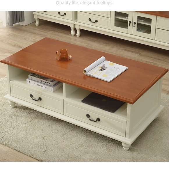 Simple and modern household wooden living room coffee table
