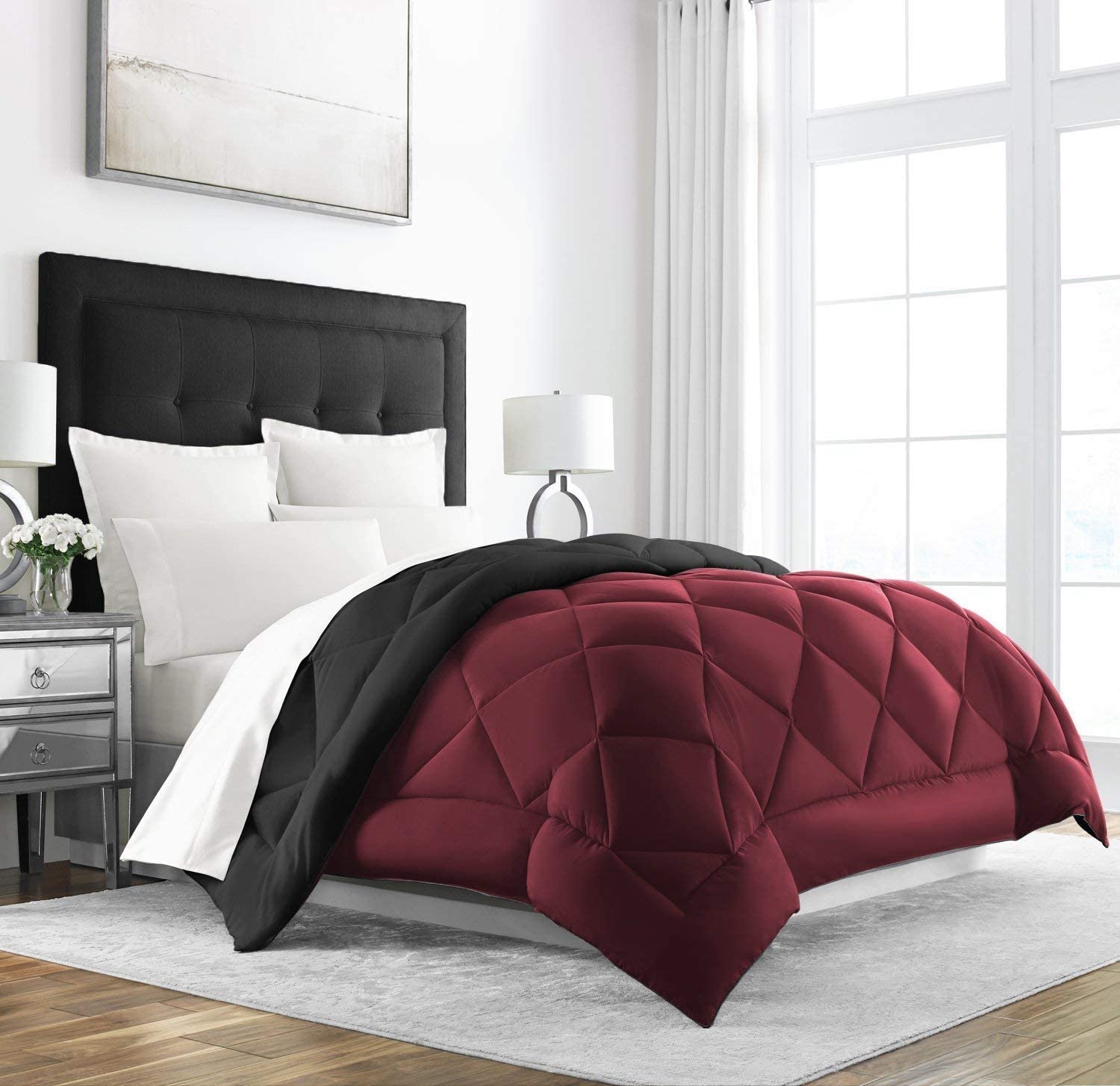 Down Alternative, All-Season Bedding - Oversized Reversible Comforters for Bed