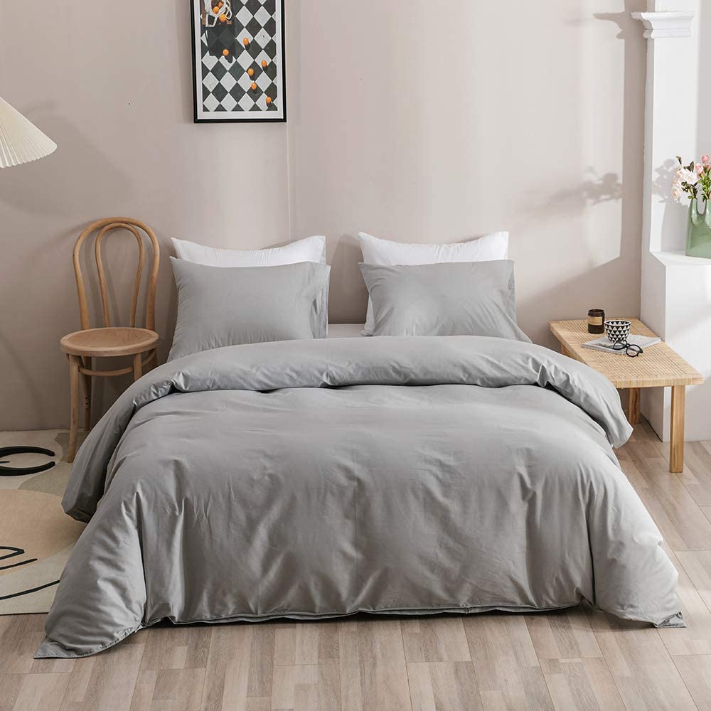 Light Gray Comforter Sets sale Solid Pale Color Adult Teen Comforters