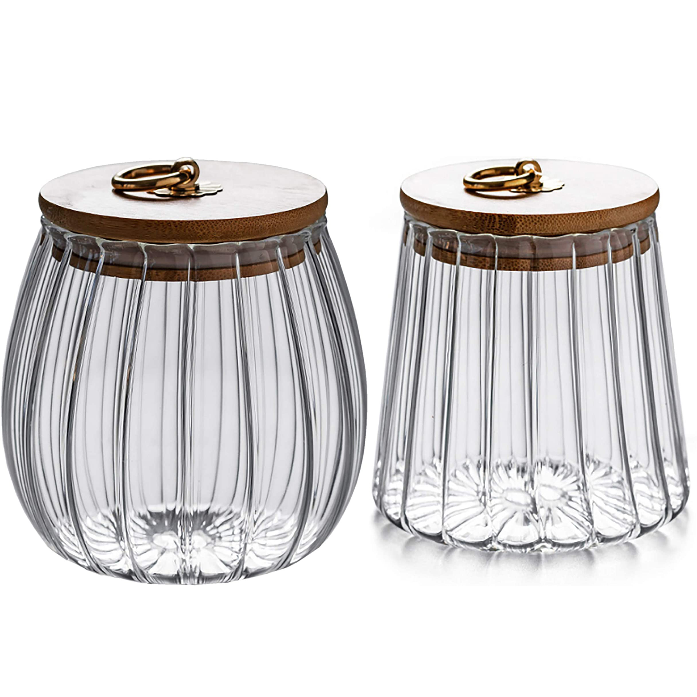 Wholesale Vintage Airtight Small Jar Smell Proof Top Cover Packaging Food Storage Jar Seal Bamboo Glass Containers Bamboo Lids