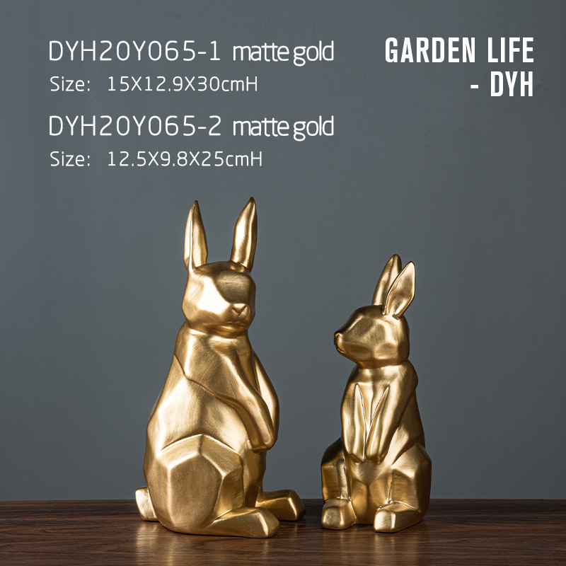 Creative matte glazed rabbit ceramic decoration