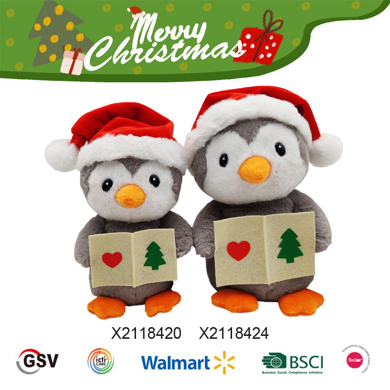 Christmas animals Penguin GTST PLUSH TOY(X2118420 X2118424)