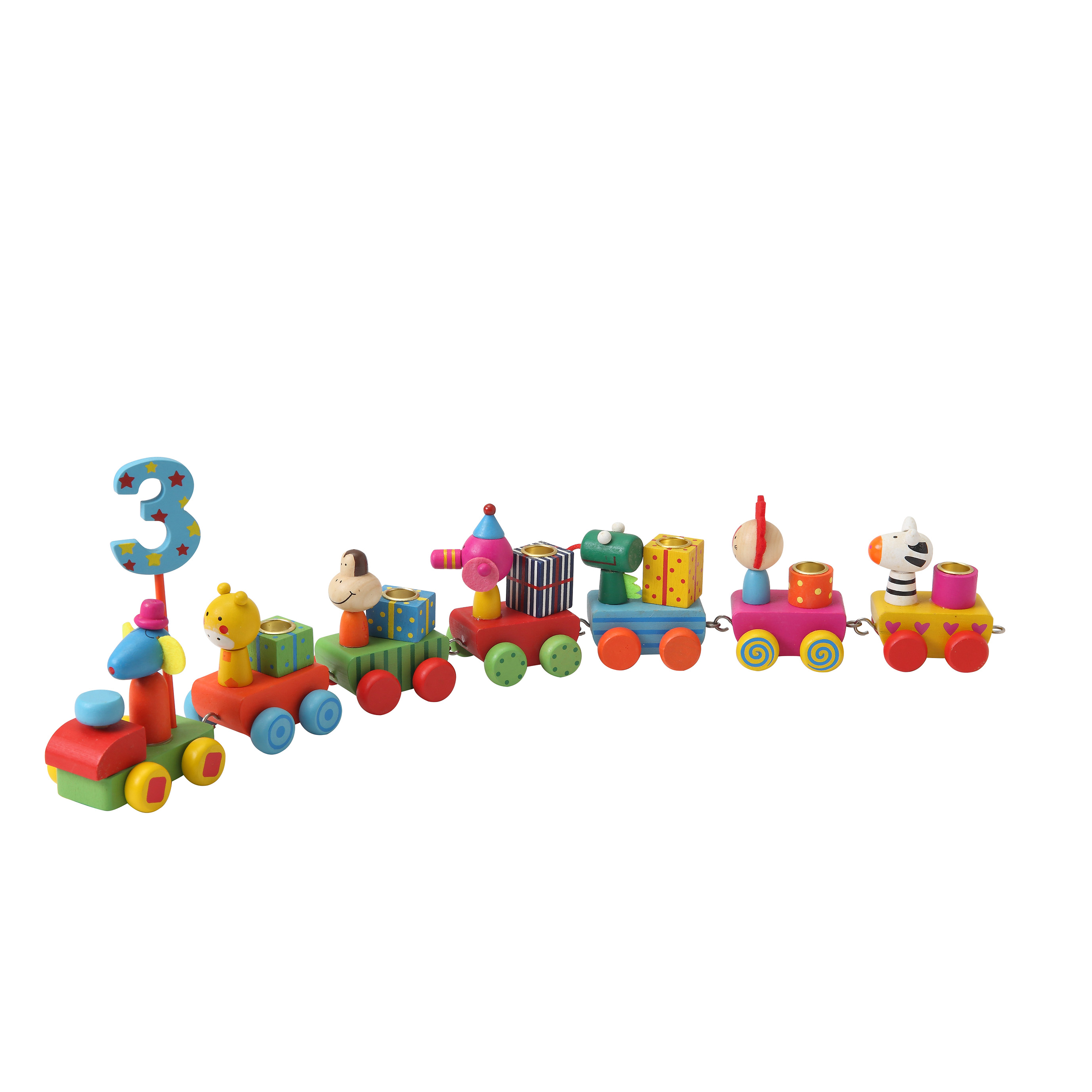 birthday gits wooden train with birthday number from 0-9