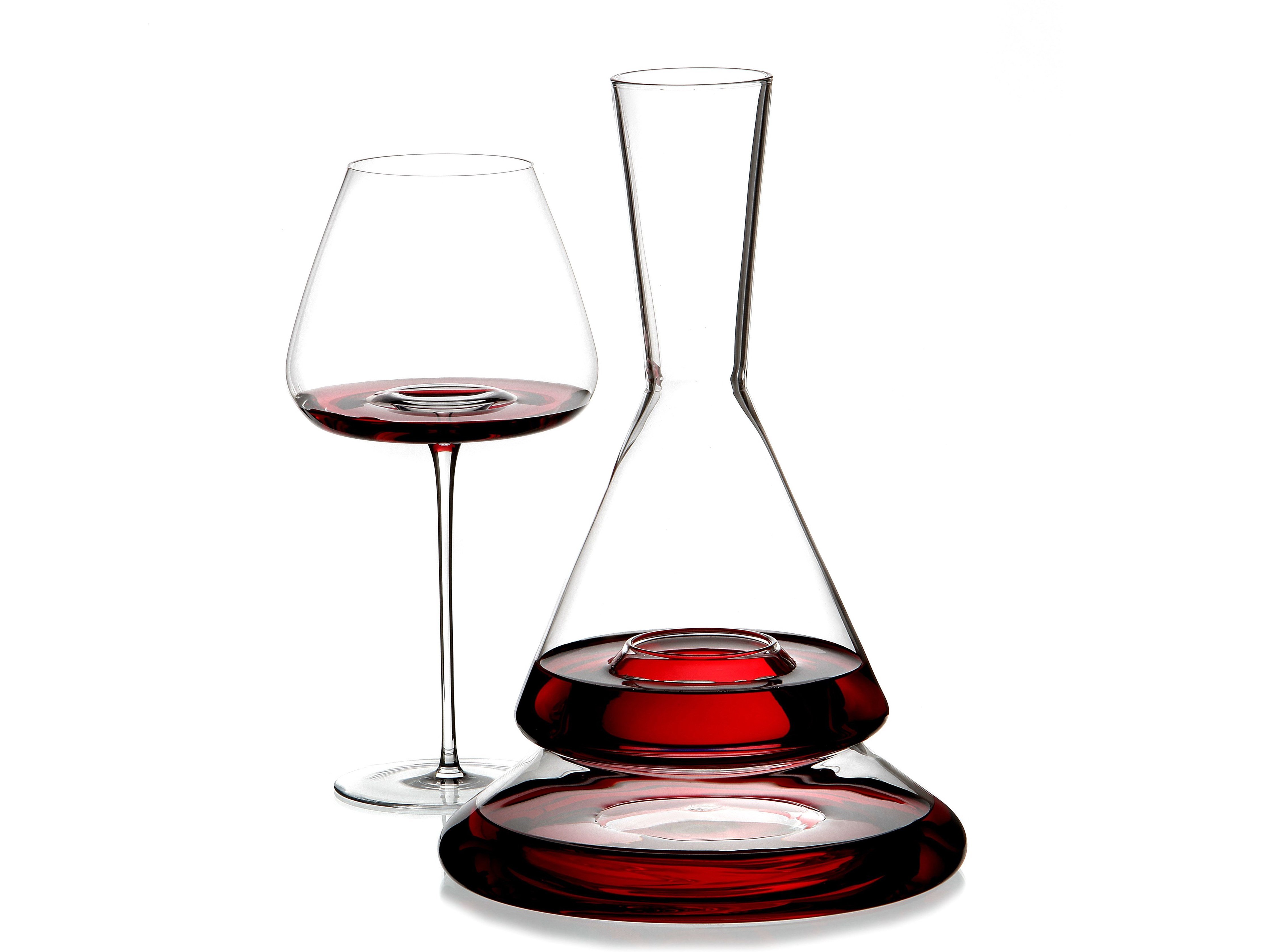 Hand made borosilicate New design lead free clear glass wine decanter