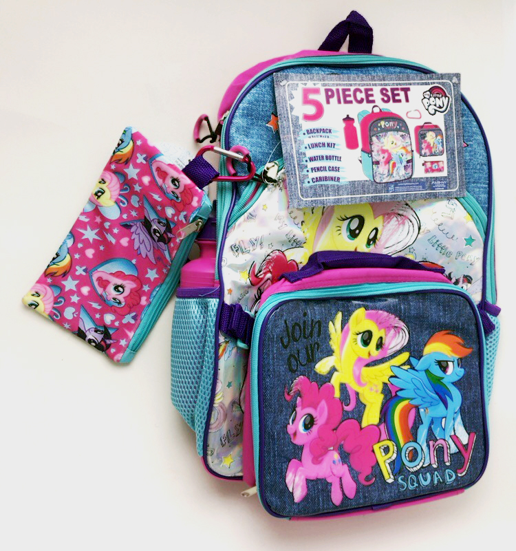 Pvc backpack with lunch bag