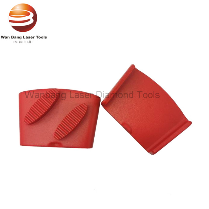 Two Segments Easy Change Concrete Diamond Grinding Shoes for HTC Grinder