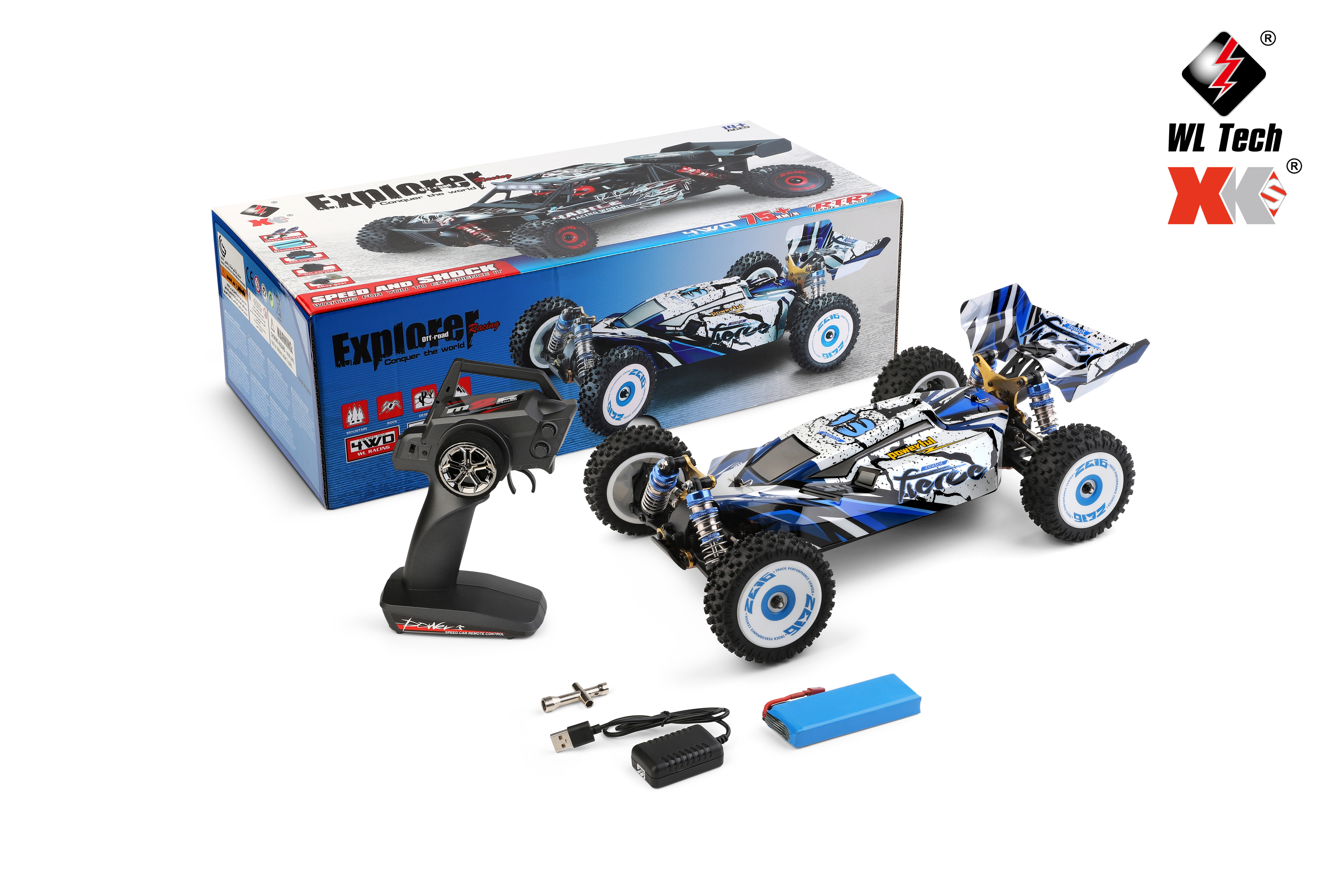 1/12 Brushless 4wd 75Km/h RC racing car RTR