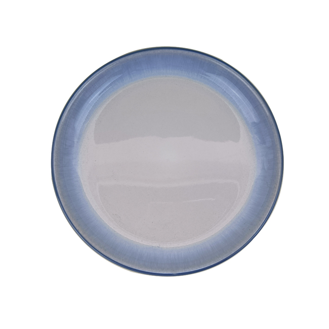 Glossy solid color glaze dinner plate for home