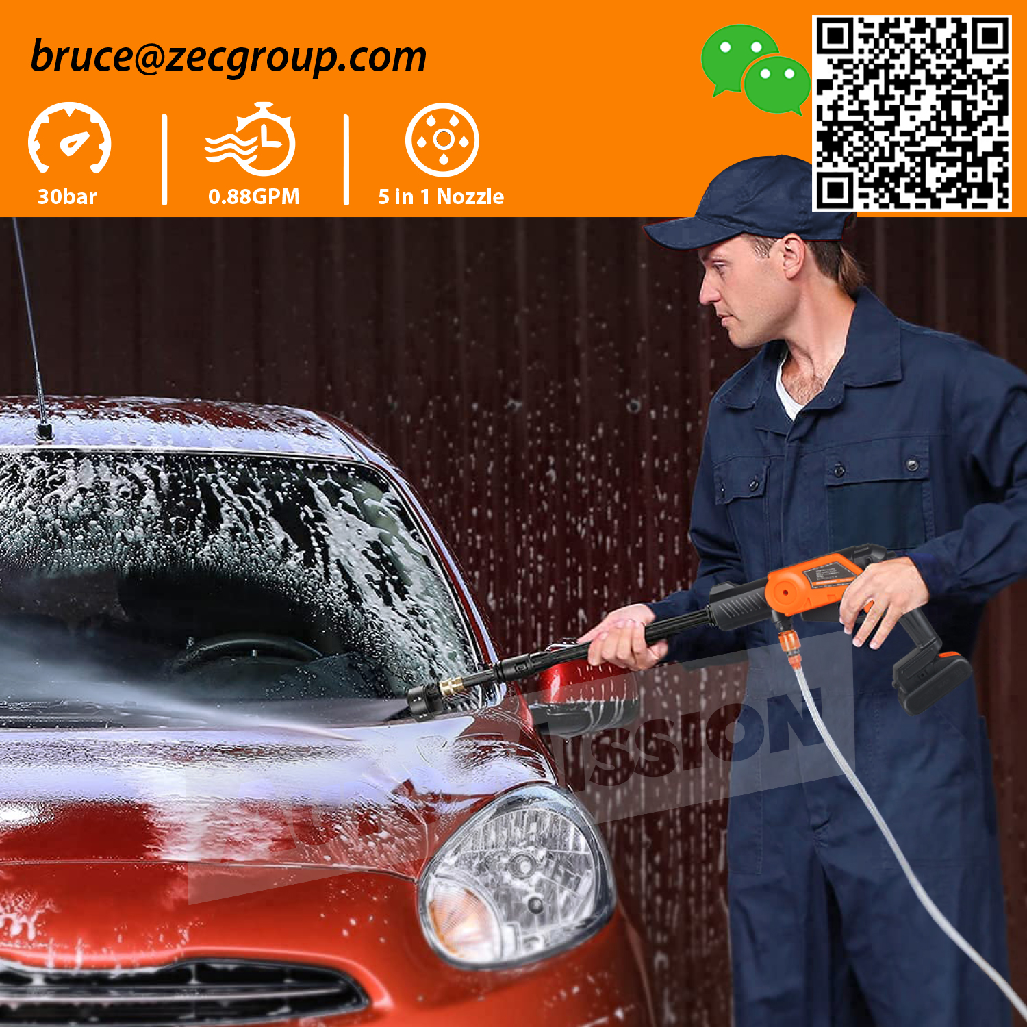 20V cordless high pressure washer