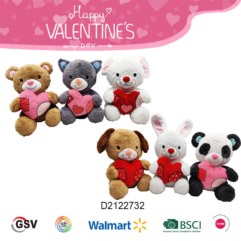 Valentine animals Bear Dog Rabbit GTST PLUSH TOY（D2122732）